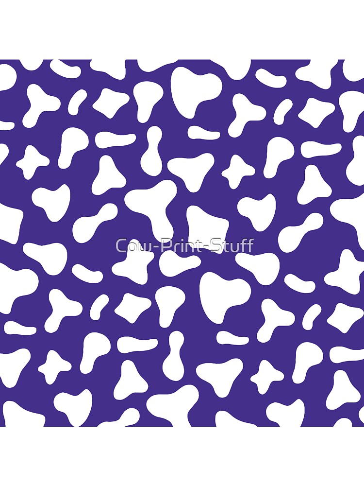 White Cow Pattern On Purple Cow | Holstein Cow Pattern by Cow-Print-Stuff