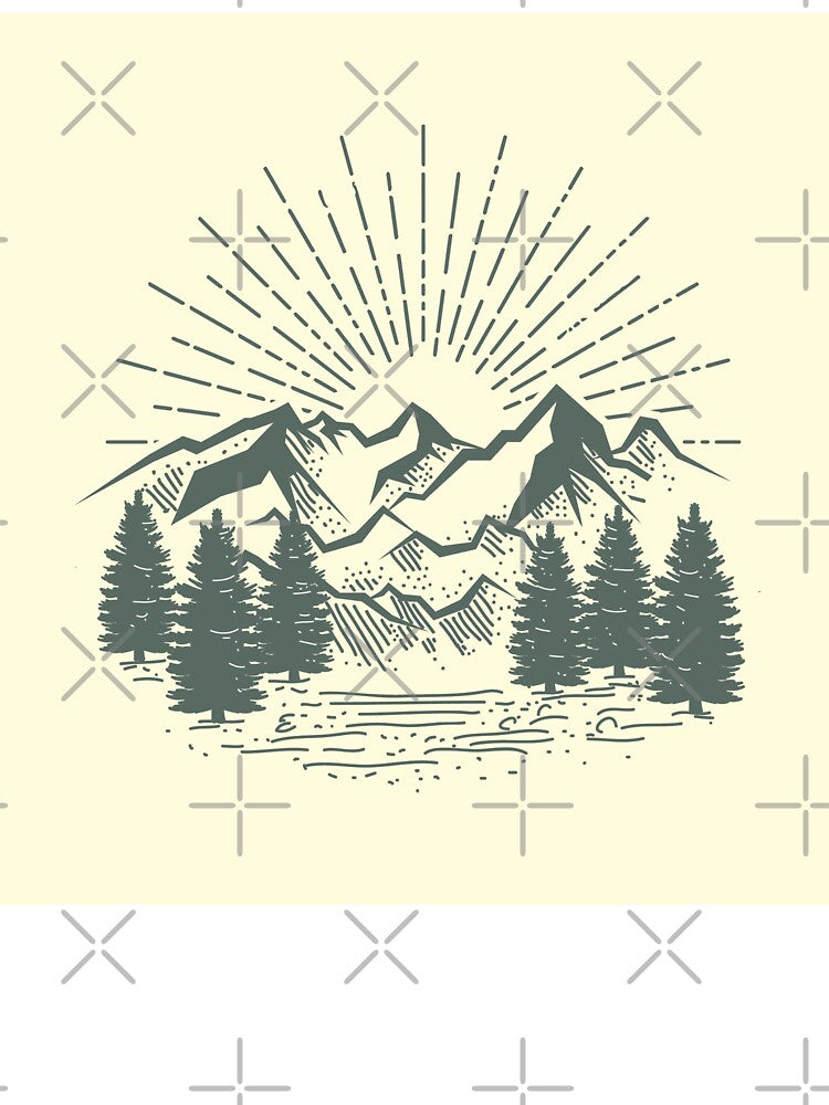Mountain Forest Illustration by Peekonet