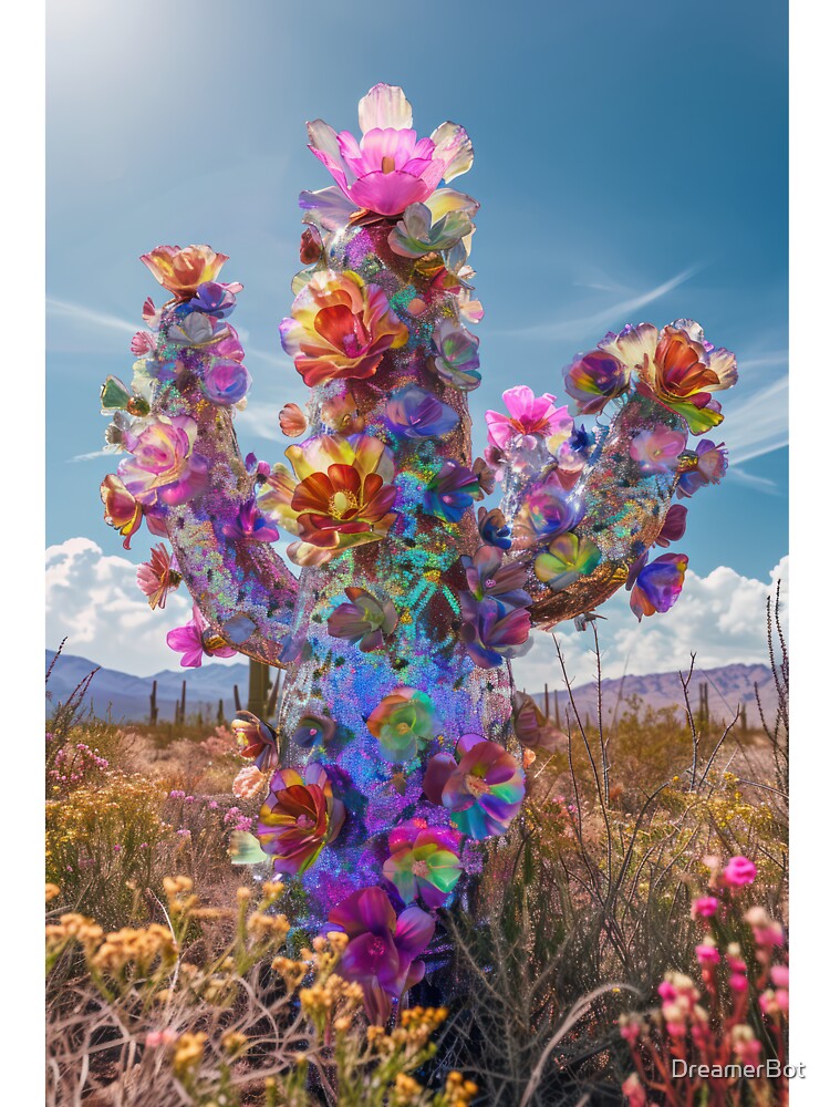 Shimmery Cactus Flowers by DreamerBot