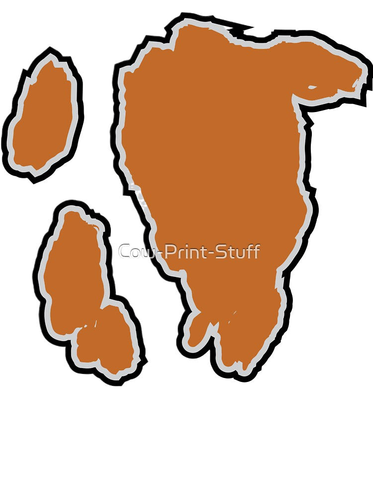 Big Caramel Cow Pattern | White Cowhide Pattern by Cow-Print-Stuff