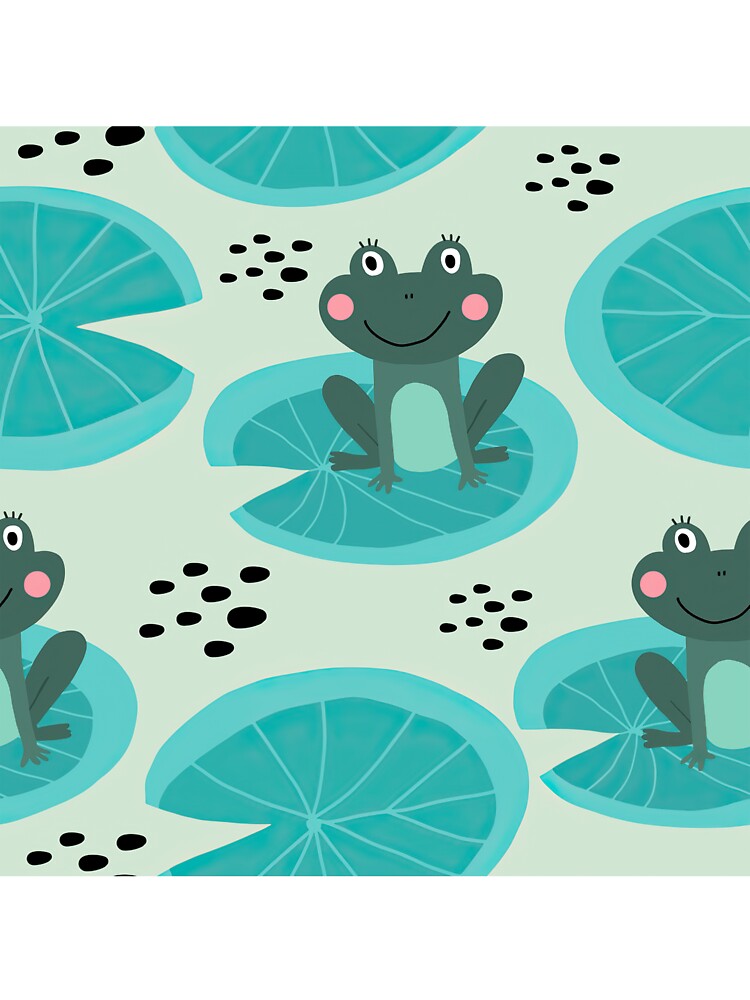 Cute Frog On Leaves by CatheriLove