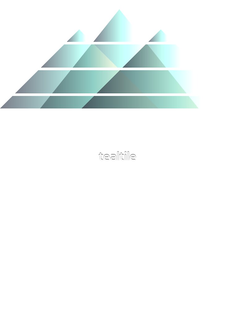 Sage Mountains - Geometric Fade Design by tealtile