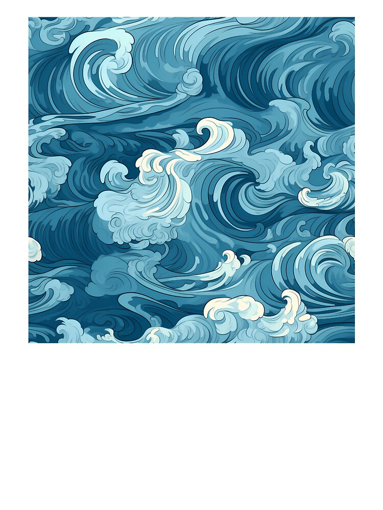 Ocean Waves Claymation Inspired Art #6 by CareToCanvas