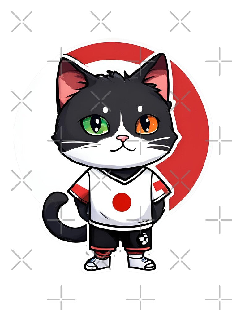 JAPAN Sports Team: a Cat wearing colours of Japanese Flag D18 by PerfectDay2Play