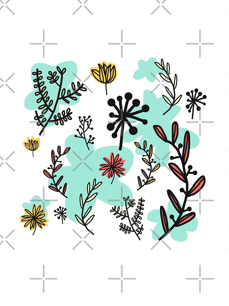 Flowers flower nature art minimalist design handmade pattern by Tropical Blood