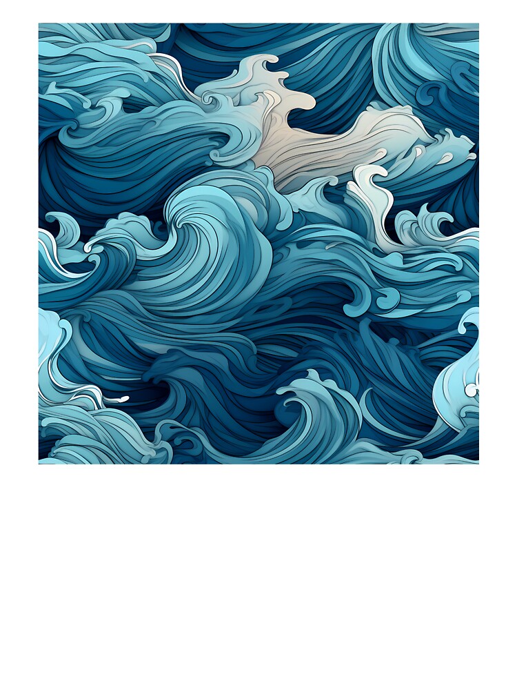 Ocean Waves Claymation Inspired Art #9 by CareToCanvas