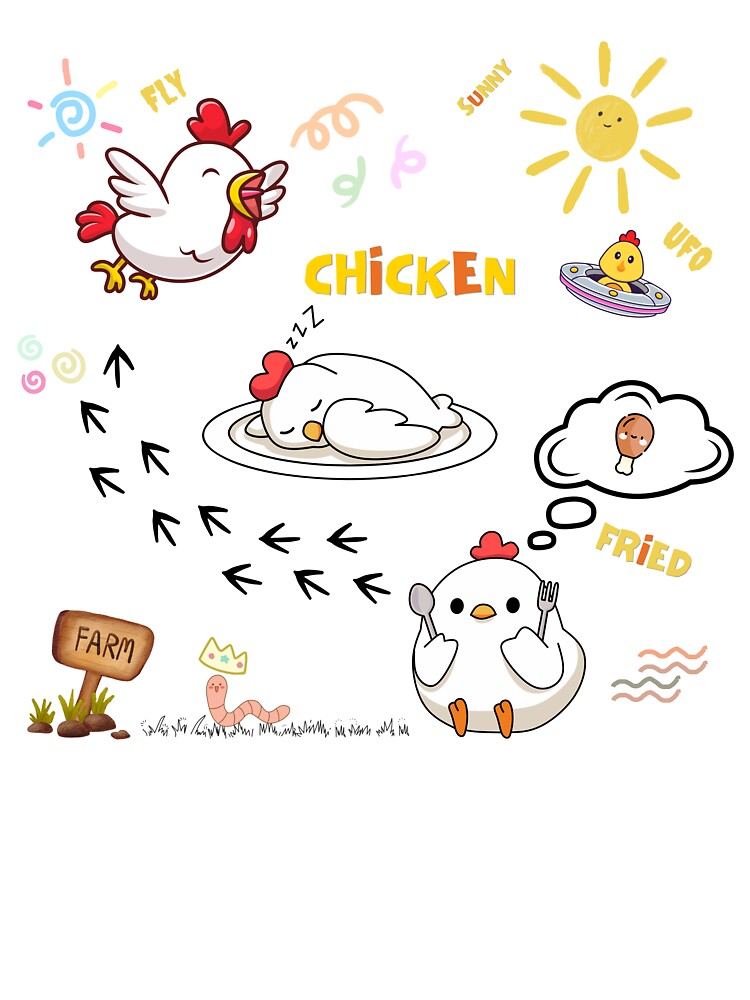 Chicken Life Crisis – Cute & Funny Cartoon Chaos by Dragon-Act-Art