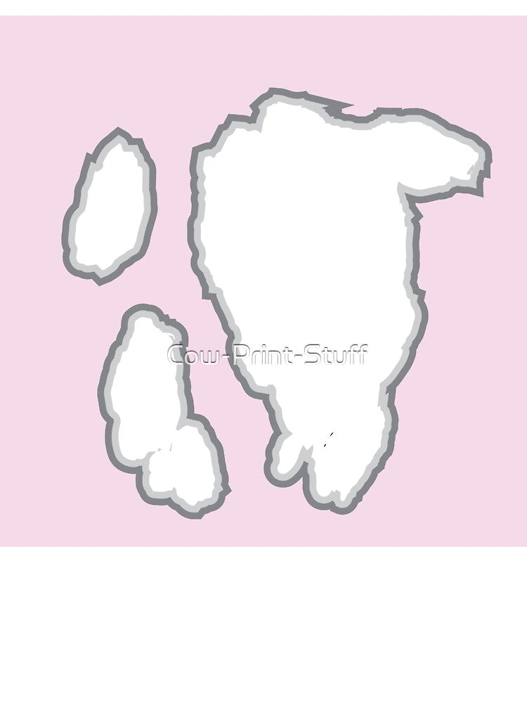 Big White Cow Pattern | Pink Cowhide Pattern by Cow-Print-Stuff