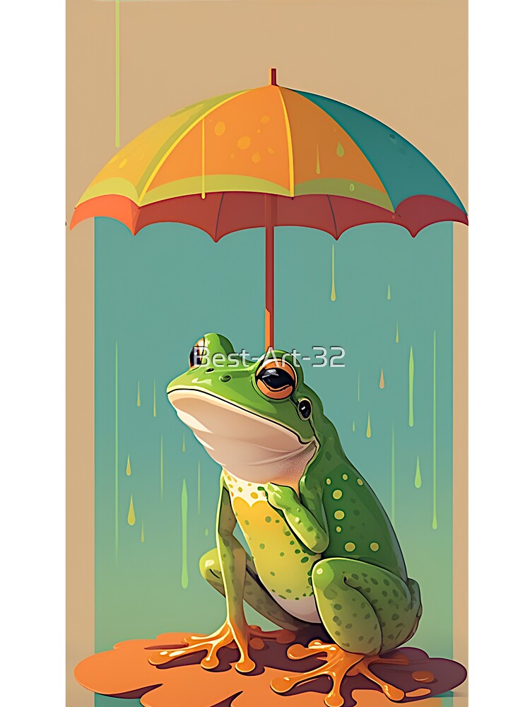 The vector artwork of the frog leaped to life with vibrant colors and intricate details, showcasing the beauty of nature through digital creativity. by Best-Art-32