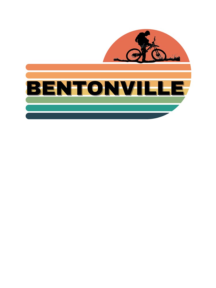 Colorful Bentonville MTB Mountain Biking Design by tdruppski