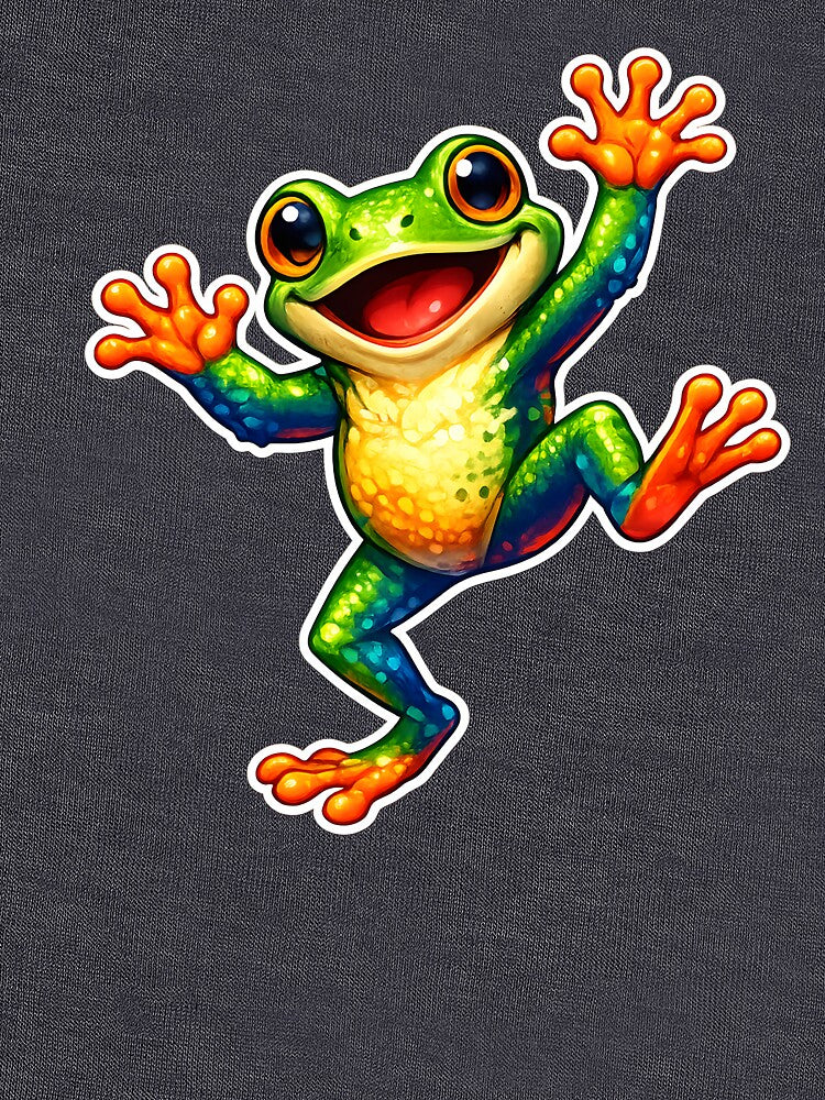 Groovy Dancing Frog Colorful Fun by Orca Chuckle Studios