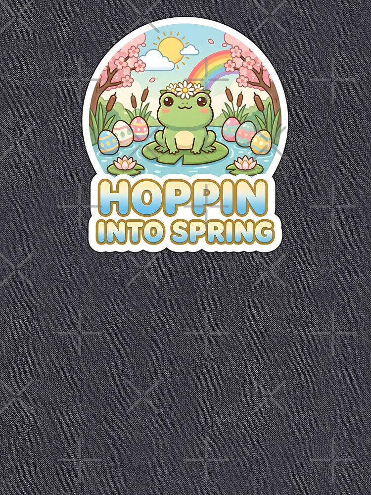 Easter Frog Sticker – Hoppin Into Spring Cute Pastel Frog Gift by Nuist25