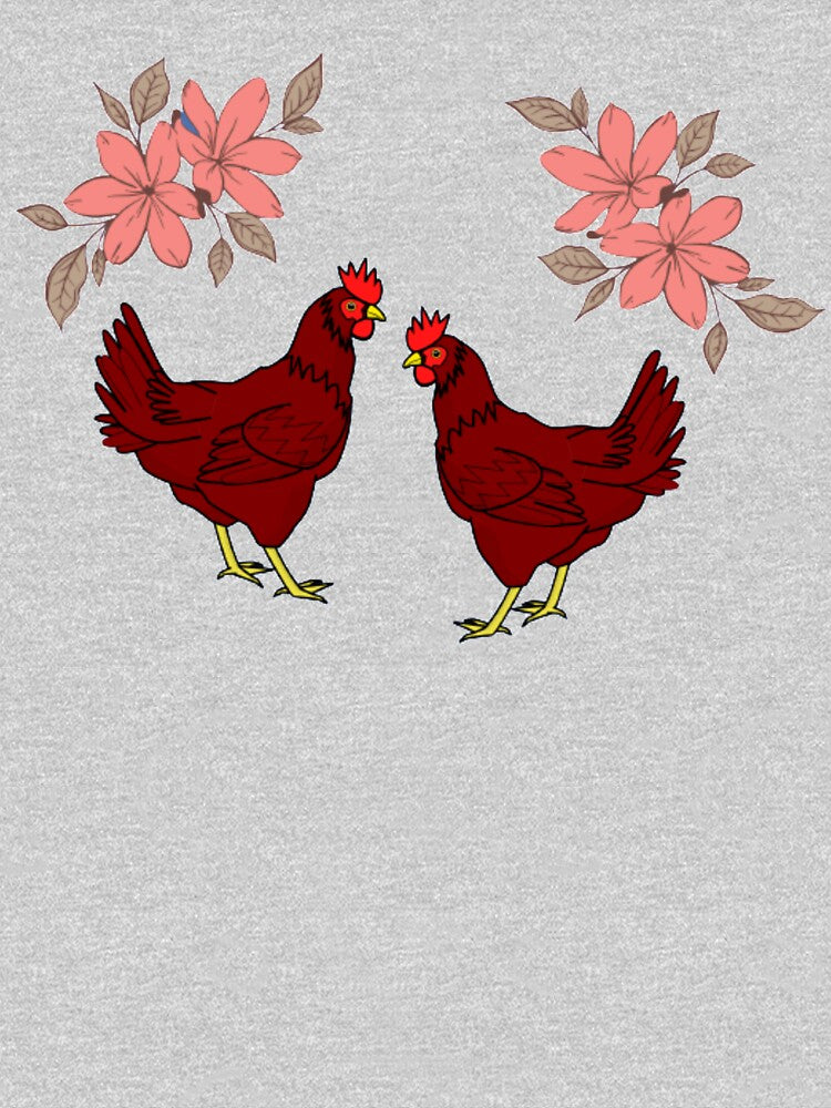 Floral Chicken Print by Cluckin' Mad