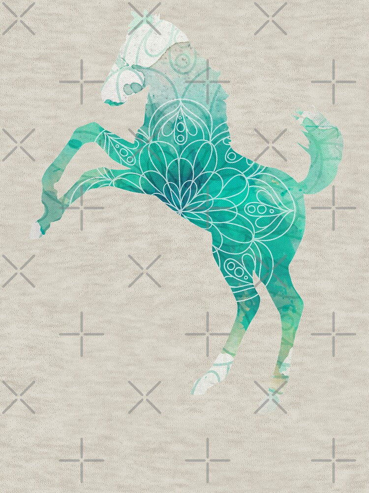 Mustang Horse Mandala Lotus Flower by SoccaTamam