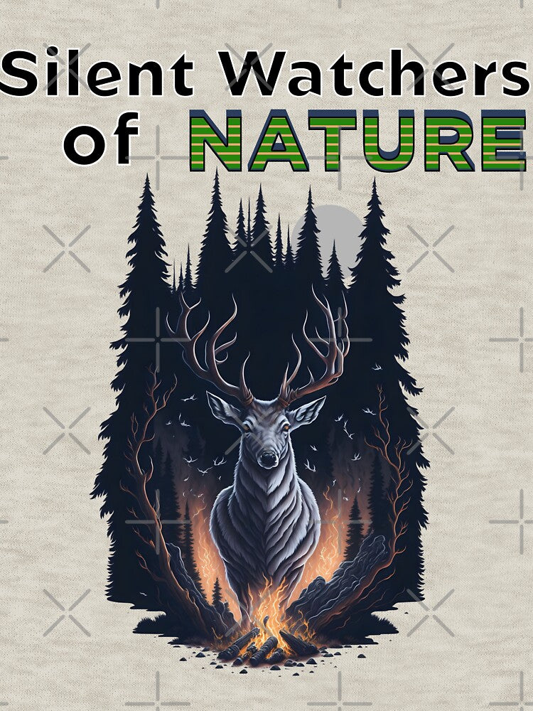 Silent Watchers of Nature - bonefire - Forest Deer by JJPrintShop