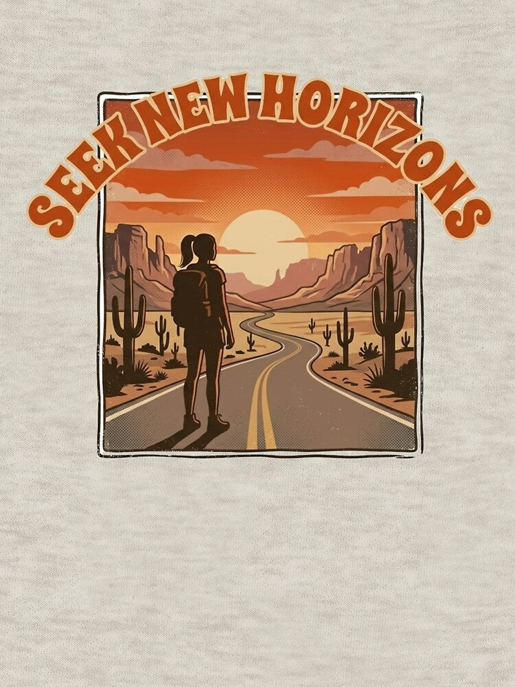 Retro Desert Road Solo Female Traveler – Seek New Horizons Travel Design by Bloom & Quiet