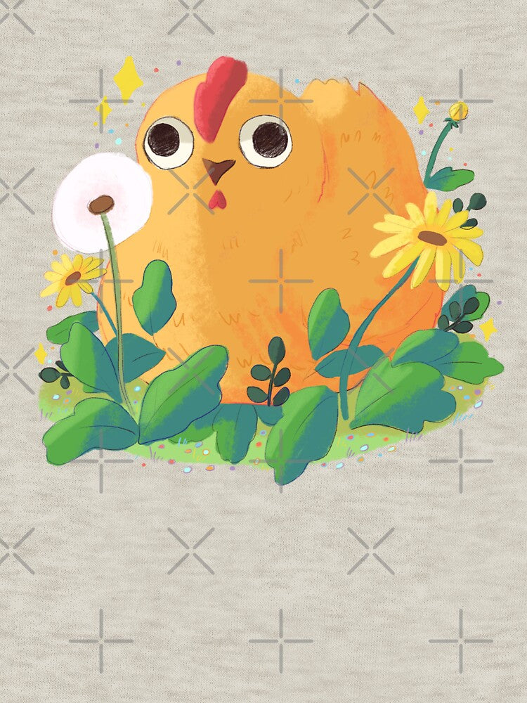 Chicken with flowers  drawing by Mayarart