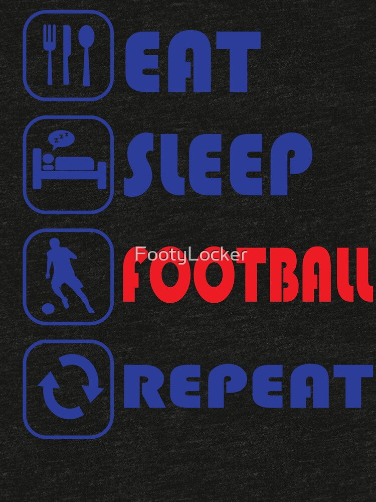 Eat Sleep Football Repeat, Football Fan Gift, Soccer Gift, Funny Football by FootyLocker