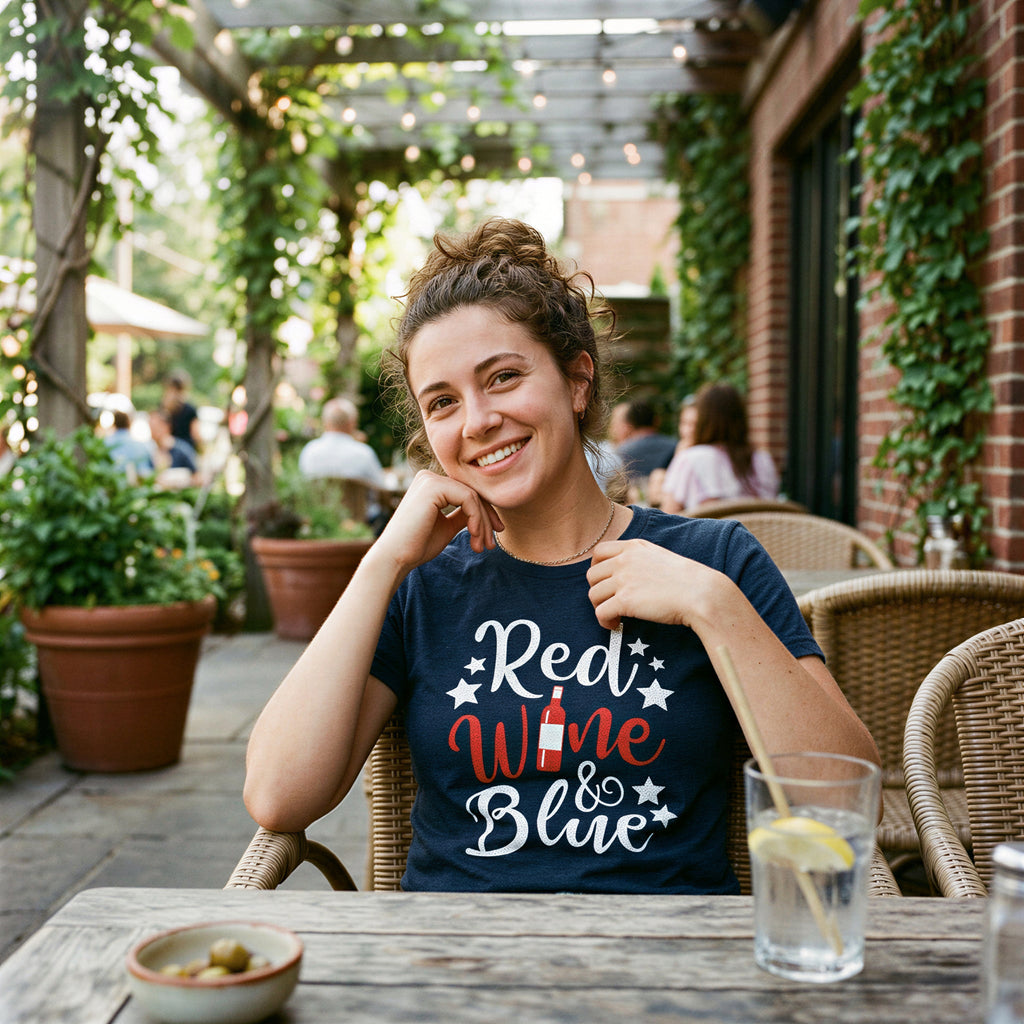Red Wine And Blue Women's T Shirt