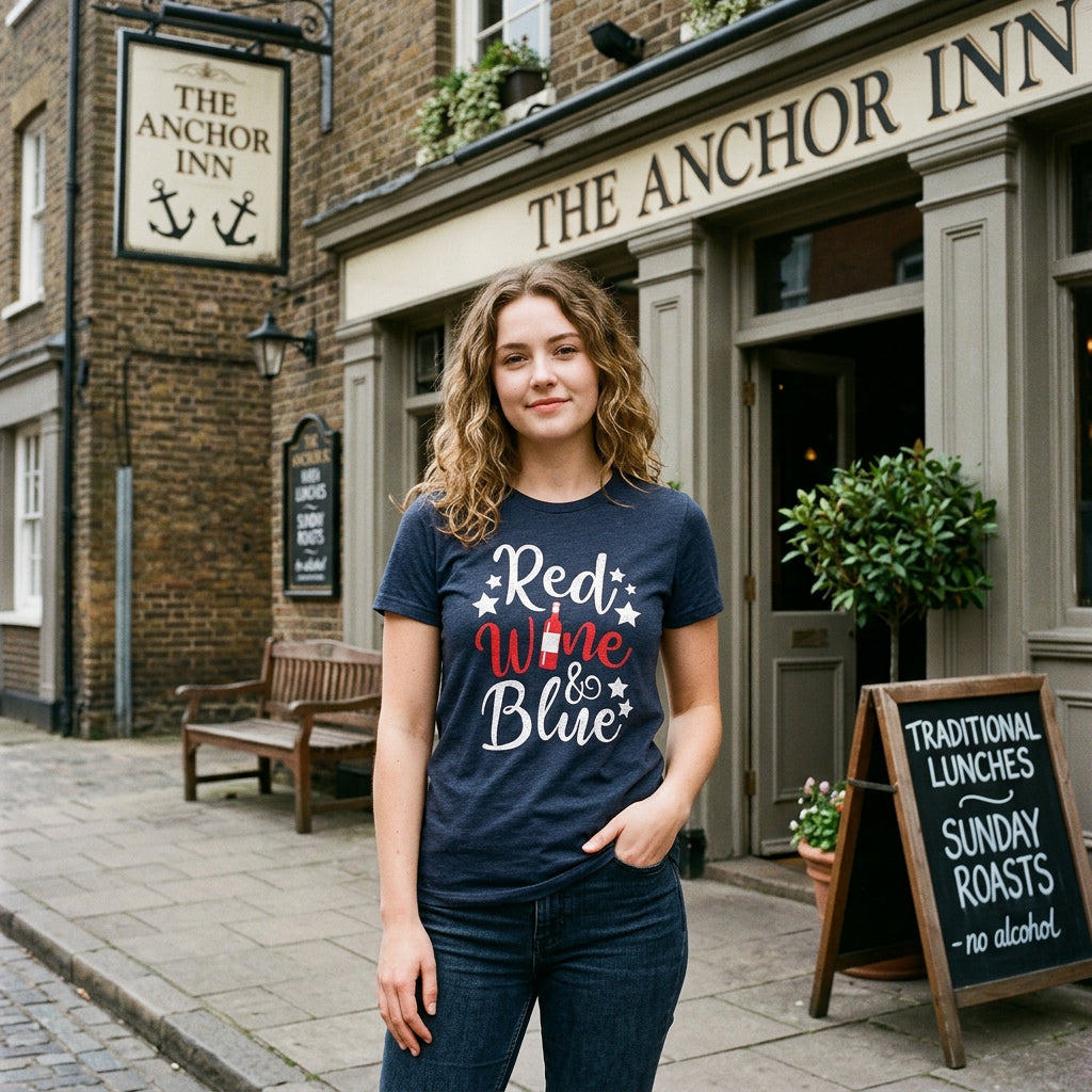 Red Wine And Blue Women's T Shirt