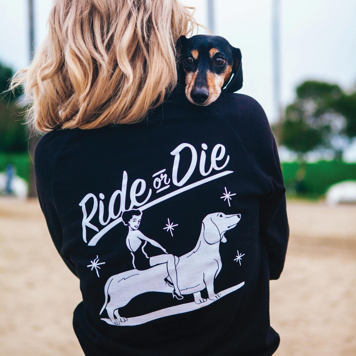 ride or die unisex crew sweatshirt | black