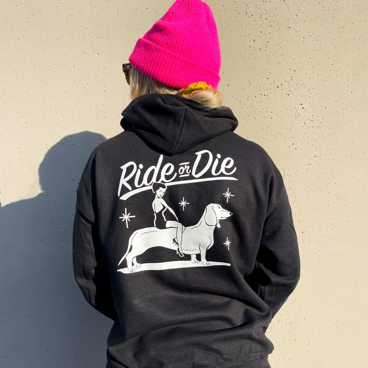 ride or die unisex hoodie | black