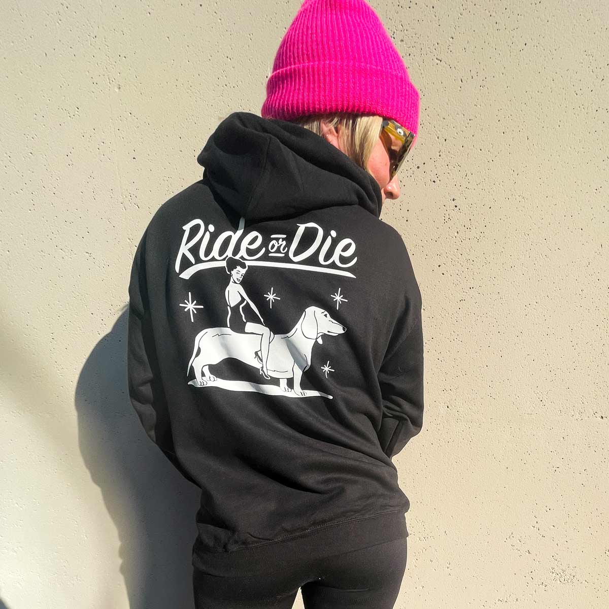 ride or die unisex hoodie | black