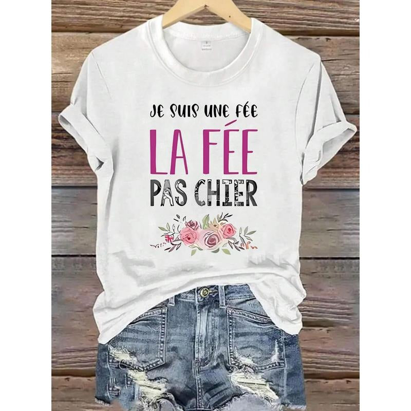 round neck women T-shirt short sleeve wild printed T-shirt elastic soft half sleeve T-shirt Hoodie, Sweatshirt