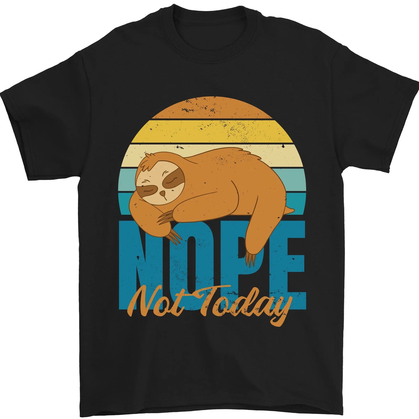 Sloth Nope Not Today Funny Lazy Mens T-Shirt 100% Cotton