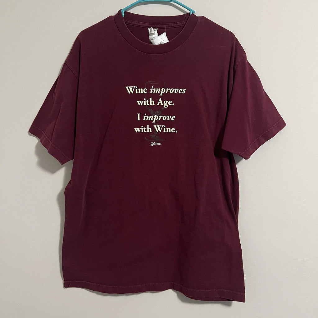 Size L - Wine Improves With Age T-Shirt