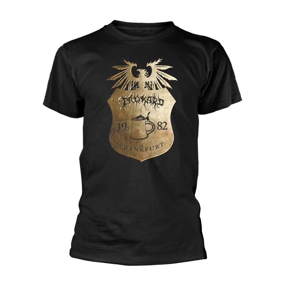 TANKARD - FOR A THOUSAND BEERS BLACK T-Shirt, Front & Back Print Large
