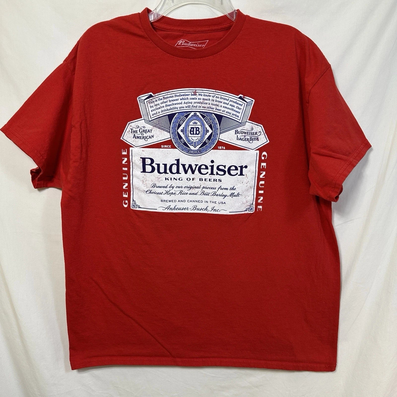 Budweiser This Bud's for You XL Graphic T-Shirt Beer Logo Tee Collage Dorm USA