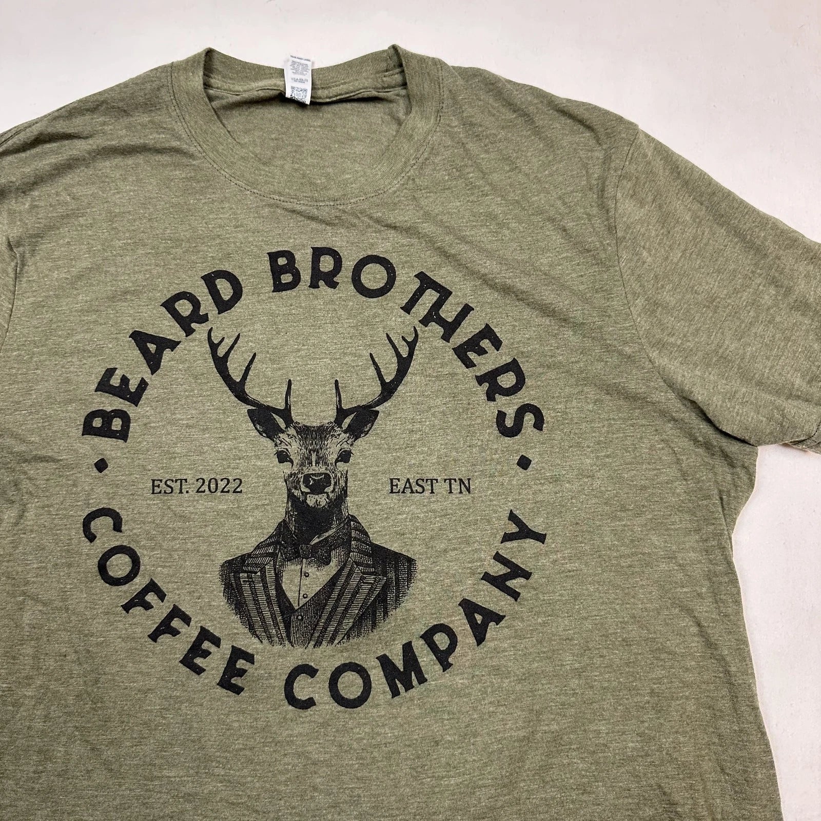 Coffee Shirt Mens Large Hunting Brothers East Tennessee Graphic Tee Green