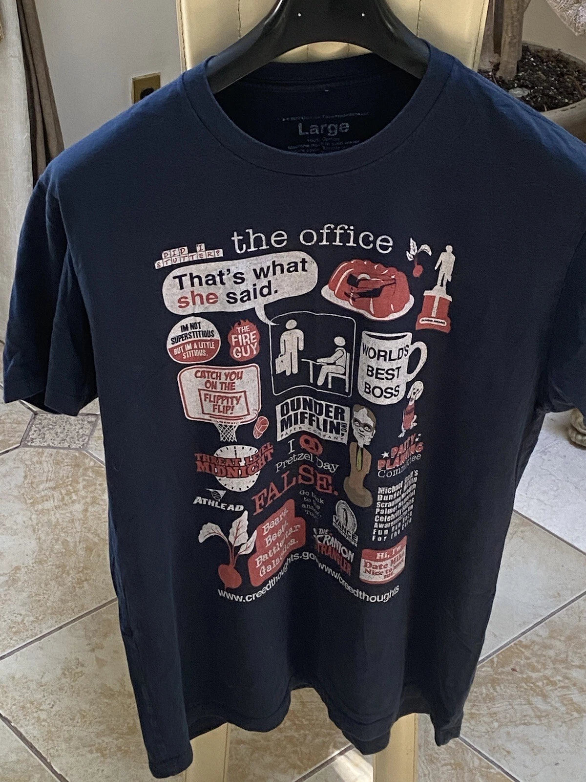 The Office That's What She Said Shirt Mens Size Large Black T-Shirt