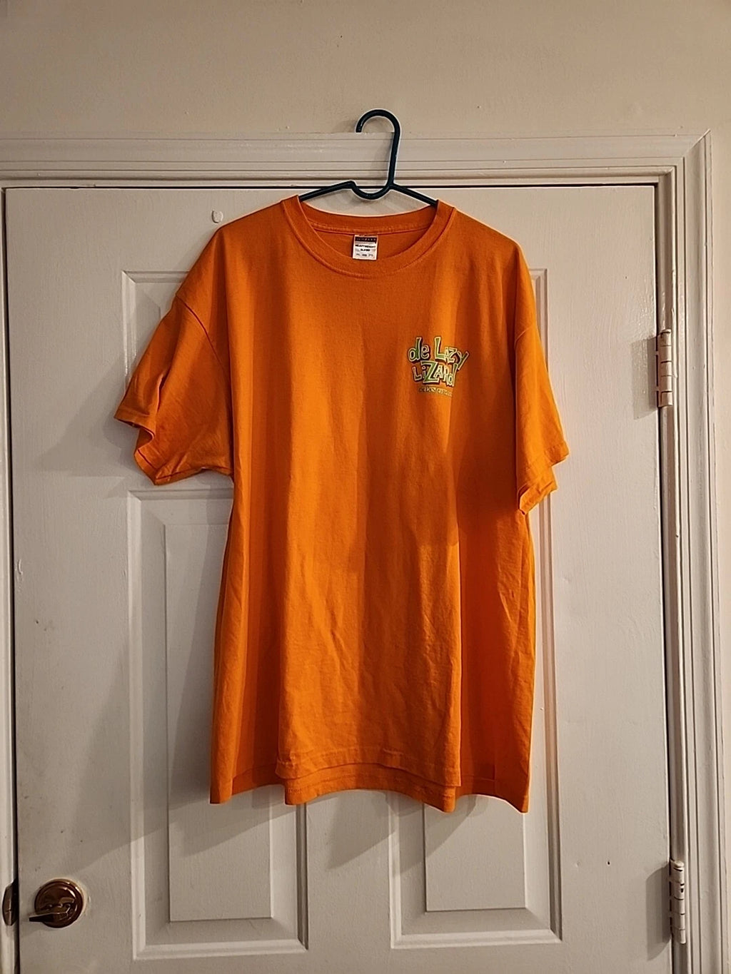 Rare Orange de Lazy Lizard Ocean City Maryland T-Shirt Sz 2XL *See Measurements*