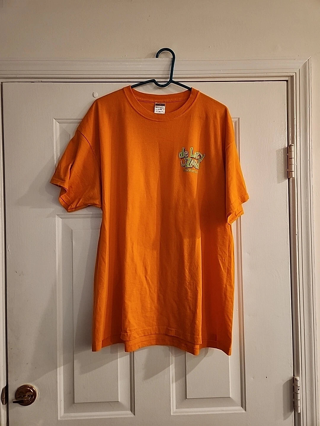 Rare Orange de Lazy Lizard Ocean City Maryland T-Shirt Sz 2XL *See Measurements*