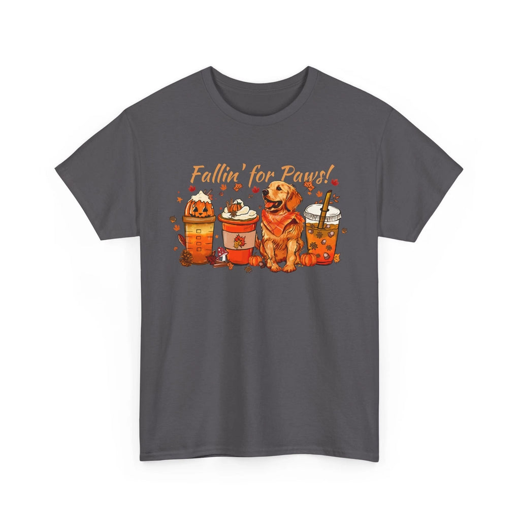 Autumn Animal Shirt - Fallin' for Paws - Cozy Dog Shirt - Autumn Coffee Shirt