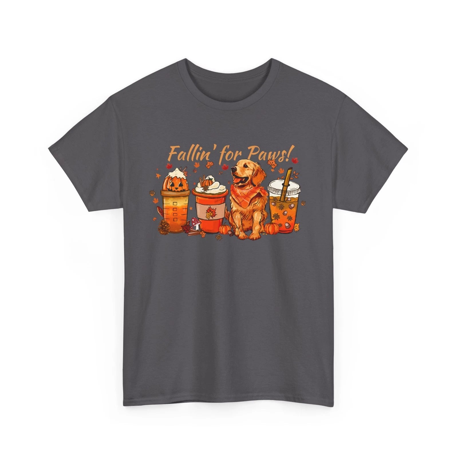 Autumn Animal Shirt - Fallin' for Paws - Cozy Dog Shirt - Autumn Coffee Shirt