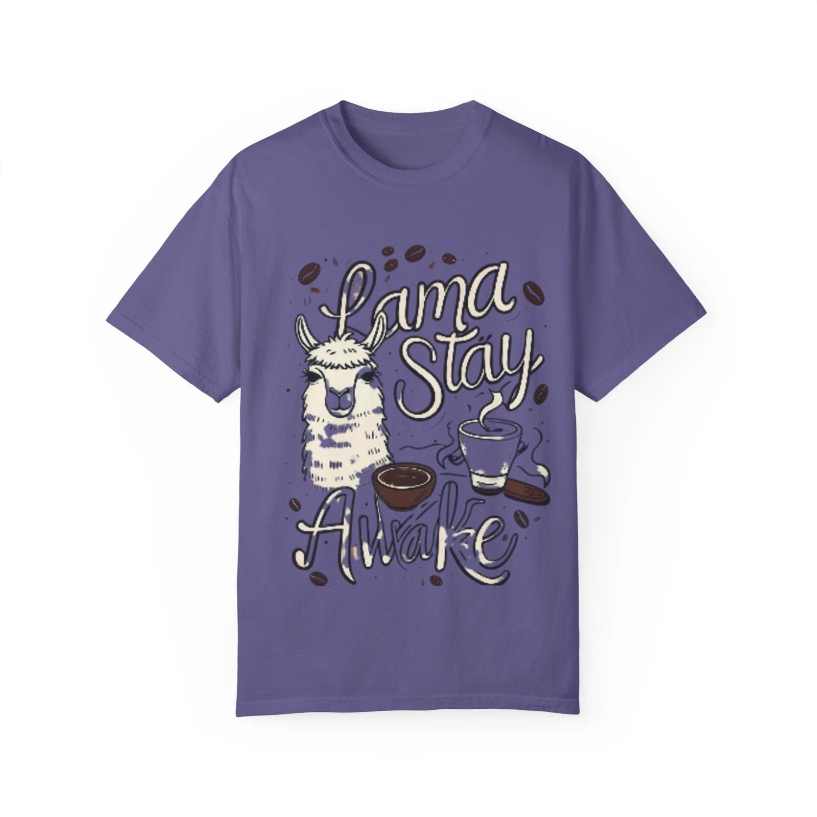 Funny Coffee Llama T-Shirt, Cute Animal Tee, Gift for Coffee Lovers, Casual Wear