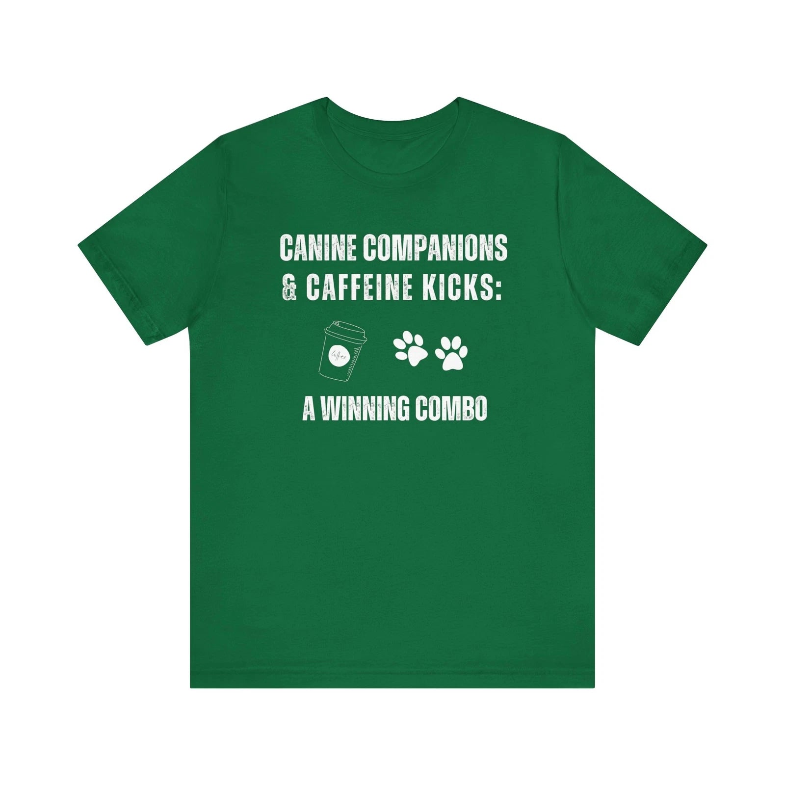 Funny Dog Lover Coffee T-Shirt - Canine Companions & Caffeine Kicks
