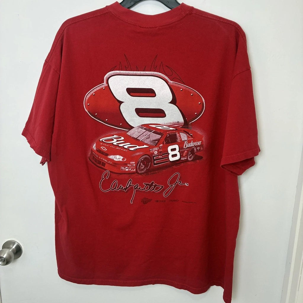 Vintage Winners Circle Dale Earnhardt Jr NASCAR Budweiser 2XL Red T-Shirt