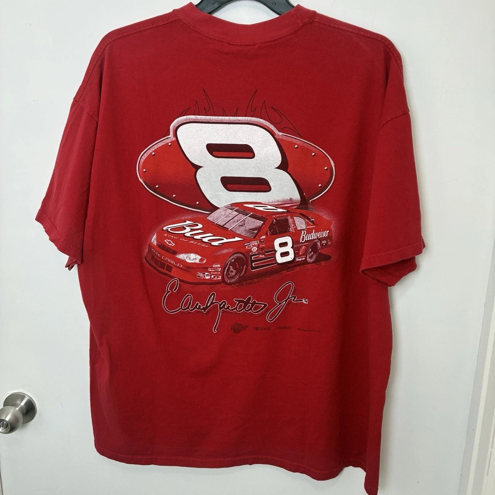 Vintage Winners Circle Dale Earnhardt Jr NASCAR Budweiser 2XL Red T-Shirt