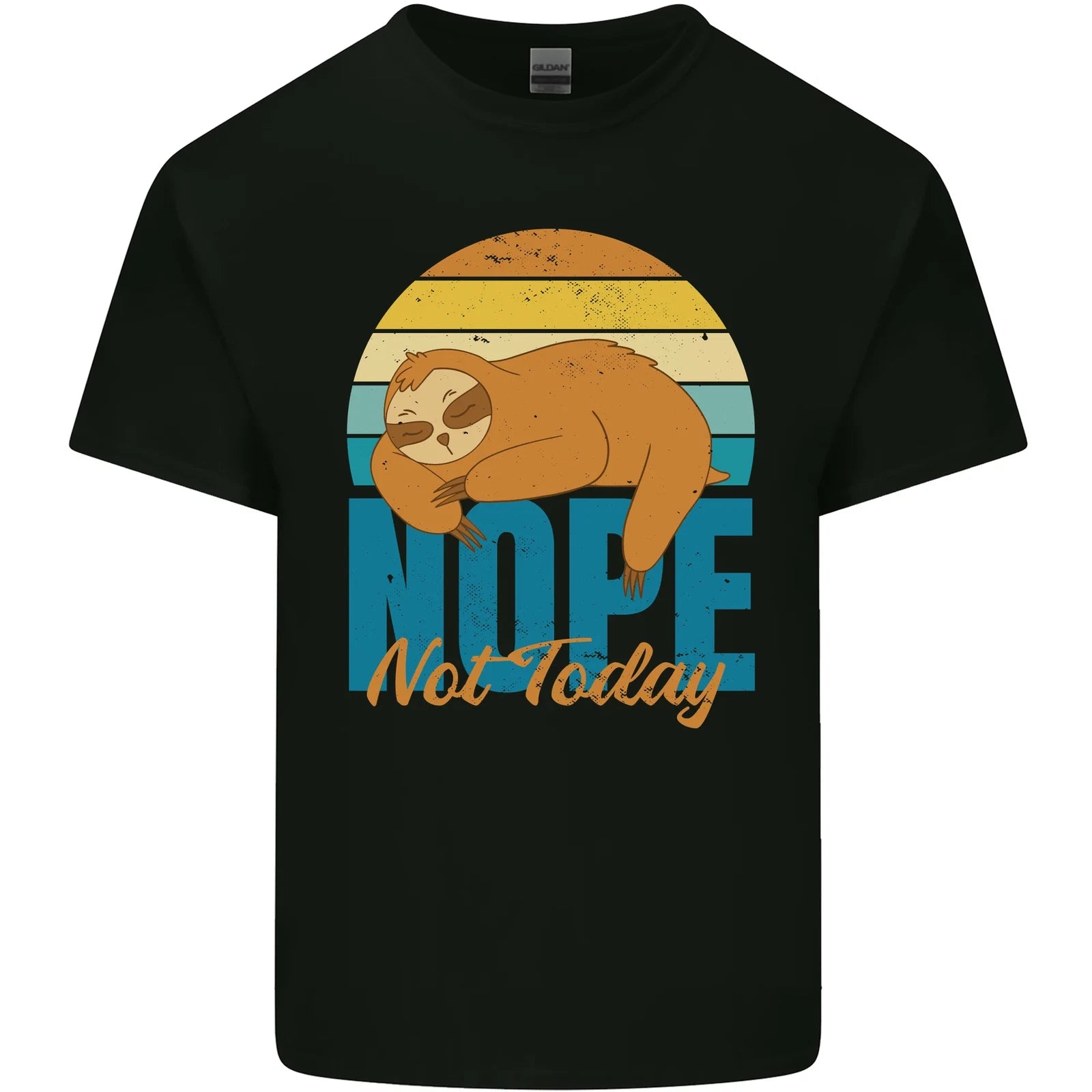Sloth Nope Not Today Funny Lazy Mens Cotton T-Shirt Tee Top