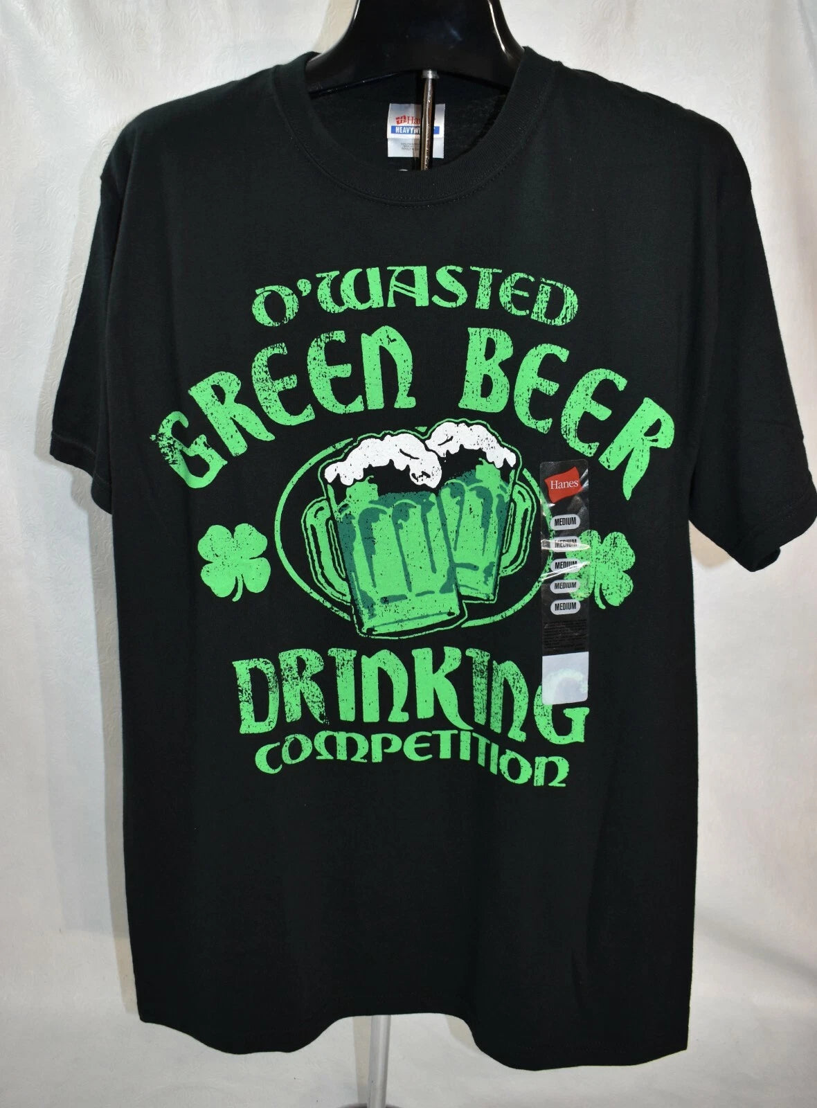St. Patrick's T-Shirt Size Medium Green Beer Drinking Competition