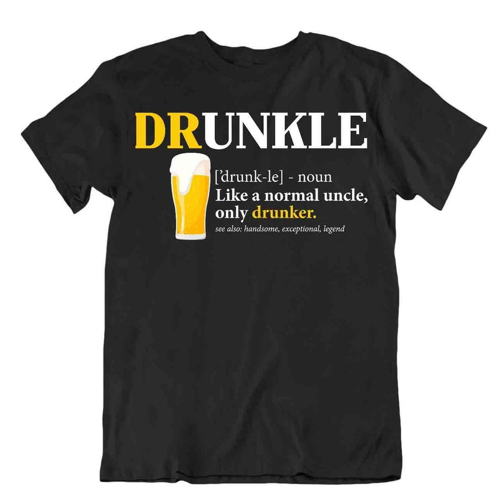 Druncle Beer Definition T-SHIRT Normal Uncle Men's Humor TEE Drunker Shirt