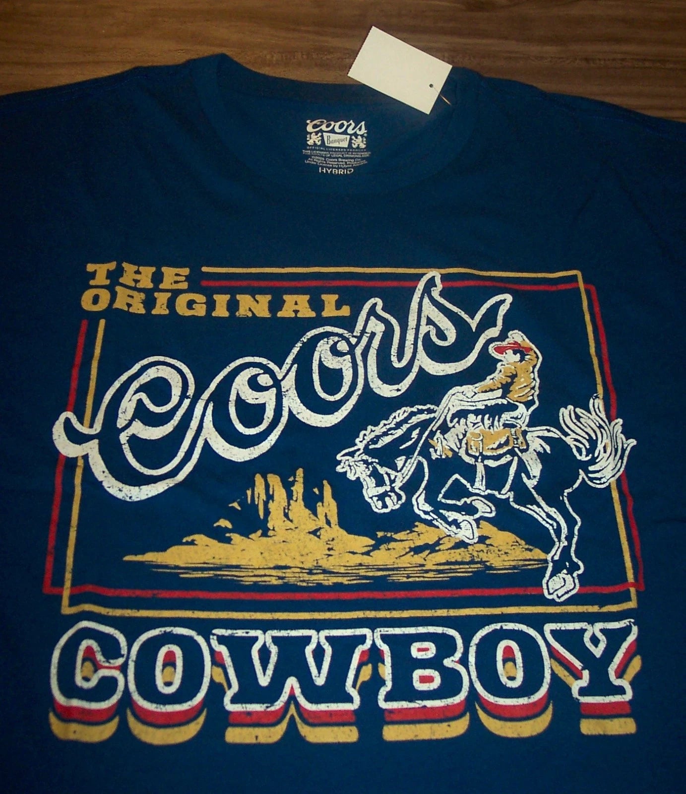 Vintage Style The Original COORS BEER Cowboy  T-Shirt BIG & TALL 3XL 3XLT NEW