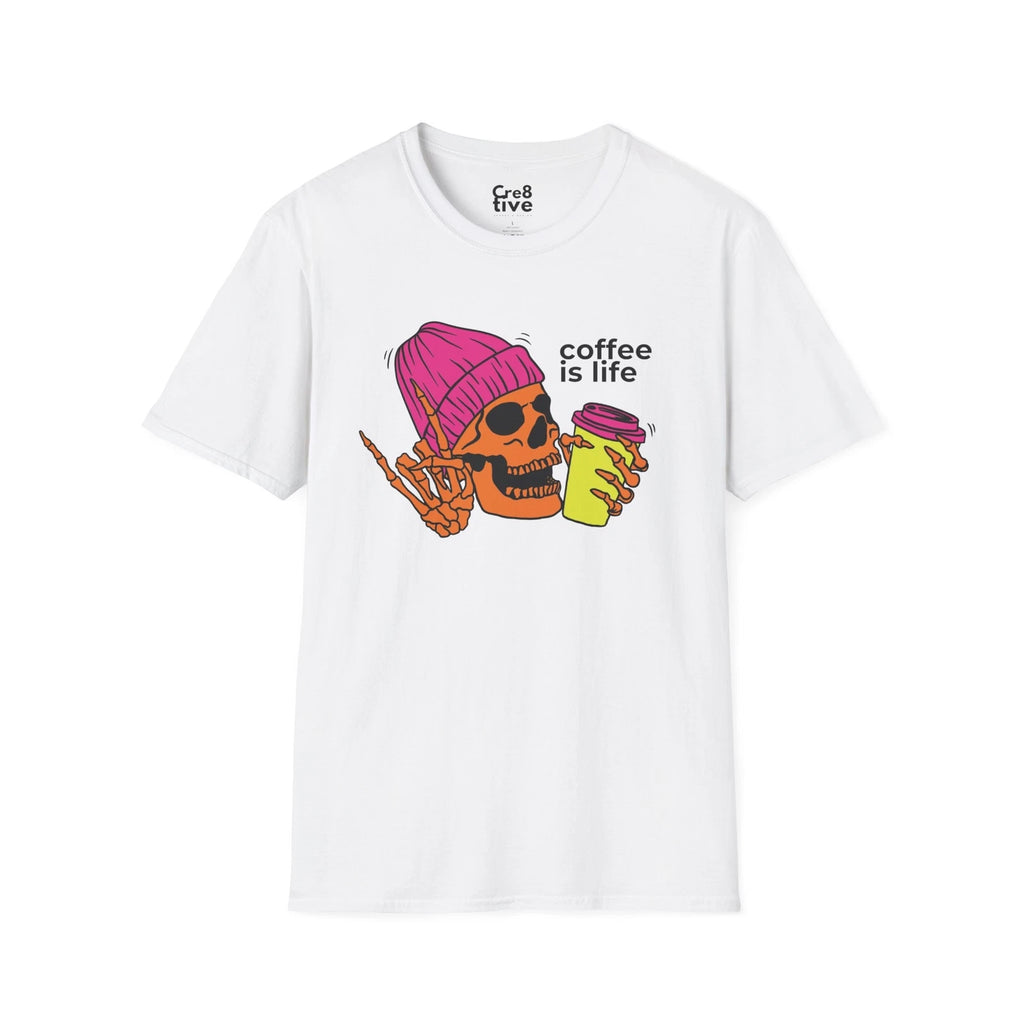 Coffee is Life T-Shirt, Unisex Graphic Tee for Coffee Lovers, Casual Wear