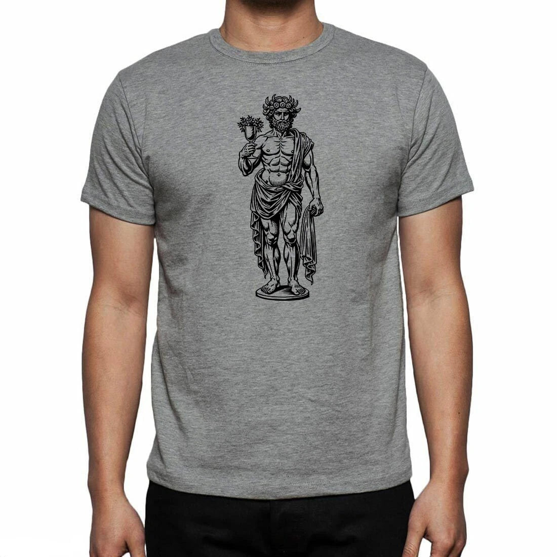 Dionysus Ancient Greek Wine God Printed Cotton Men's Unisex T-Shirt Top Tee