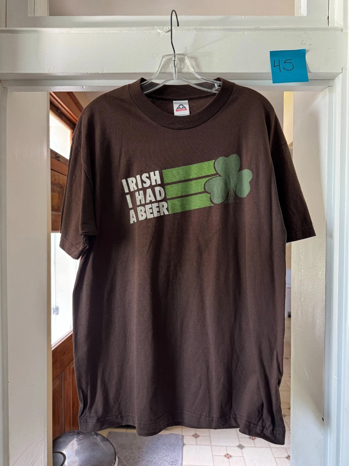 Men's Large Irish I Had a Beer Shirt