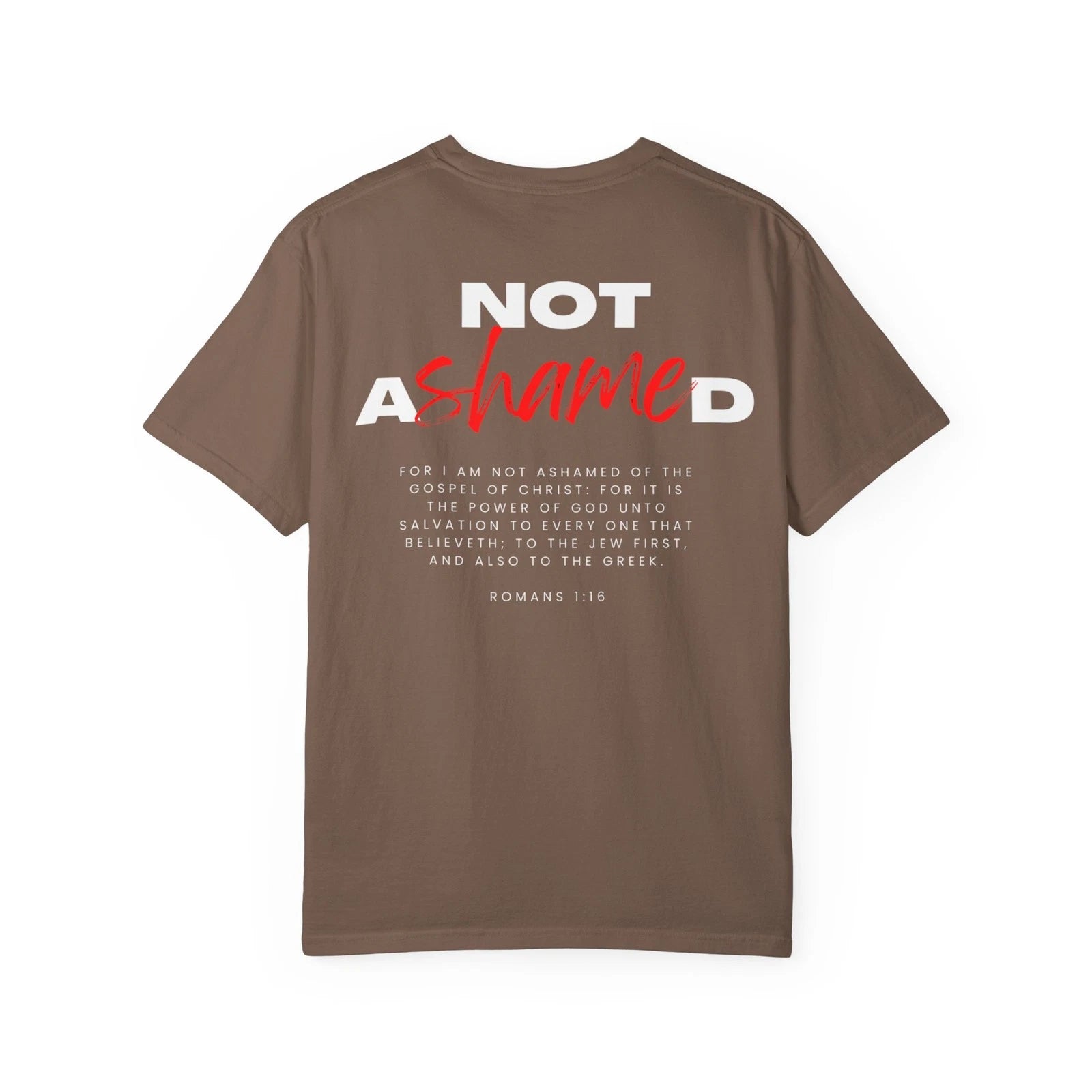 Not Ashamed Shirt Graphic Christian Shirts for Men Romans 1 Bible Verse T Shirt